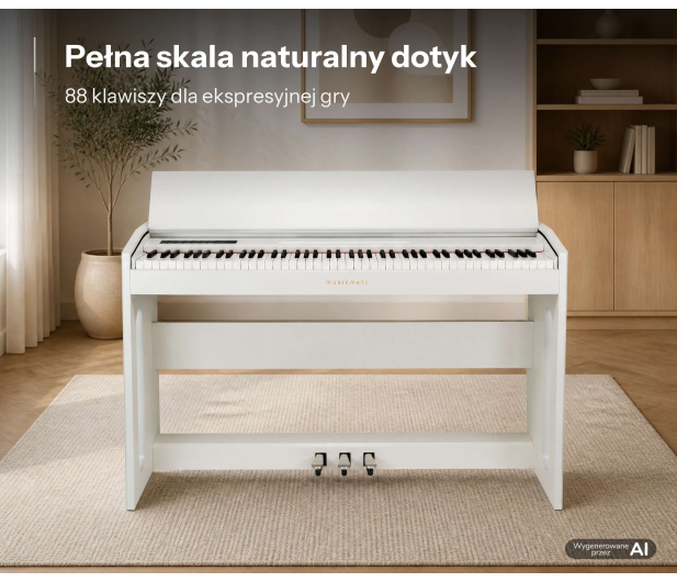 MusicMate Pianino cyfrowe MM-P100-W GrandElegance - 1588198 - zdjęcie 17